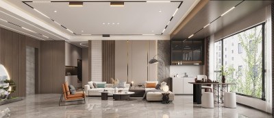 现代客餐厅3D模型下载